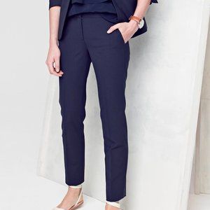 J.Crew Pants Women's Navy Blue Paley Pant Italian Bi Stretch Wool